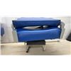 Image 4 : Pair of Blue Vinyl Folding Boat Seats with Stainless Steel Clamp Mounting Bases