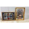Image 1 : Labatt's Pilsener Lager Beer Mirror Clock and Budweiser Poker Mirror Sign 14 x 20