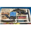 Image 2 : Ho Scale Model Train Collection with Rolling Stock, Track, Buildings, Tote and More