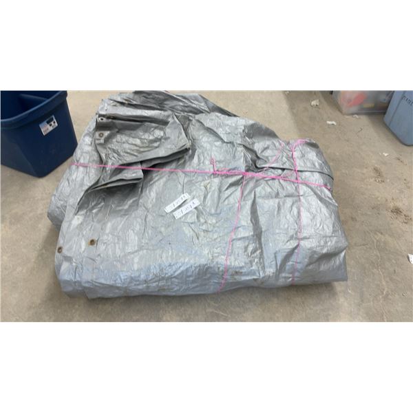 2 Poly Tarps with Grommets, (1@ 30 x 40 Feet)