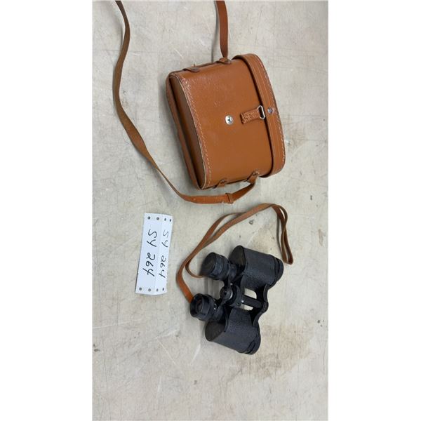 Antares Coated Optics 8 x 30 Binoculars with Leather Carrying Case