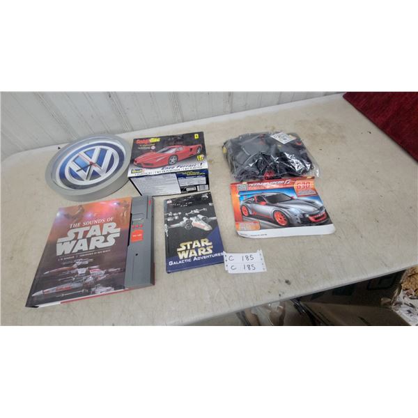 Volkswagen Wall Clock, Star Wars Books, Revell Enzo Ferrari Model Kit, Mega Bloks Porsche and More