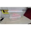 Image 3 : Four Clear Plastic Storage Bins with Lids and Manitoba Literature Contents