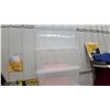 Image 4 : Four Clear Plastic Storage Bins with Lids and Manitoba Literature Contents