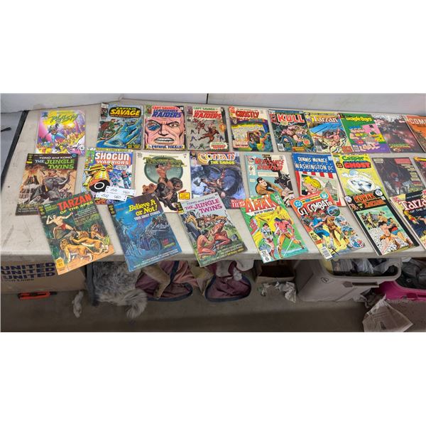 Collection of Vintage Comic Books Including Tarzan, Conan 0.12 & Up