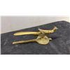 Image 4 : Vintage Brass: Peacock Nut Cracker 7" H, Figurine and Parrot Bottle Opener 5"