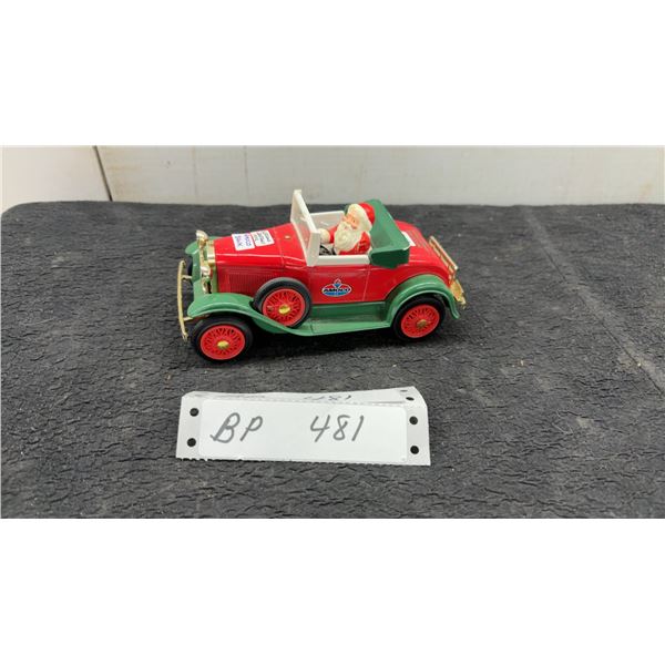 Limited Edition Ford Model a Amoco Bank with Santa Figure and Key