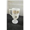 Image 2 : Manitoba Centennial 1970 Roco Milk Glass Pedestal Mug and Winnipeg Air Souvenir Can