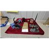 Image 1 : Vintage Desk Set with Cast Iron Seal Press, Parker Quink Ink, Pen Stands,Fountain Pens and More