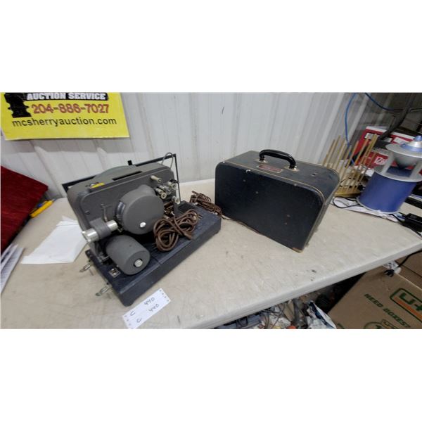 Calvin S 53 8mm Movie Projector with Carrying Case