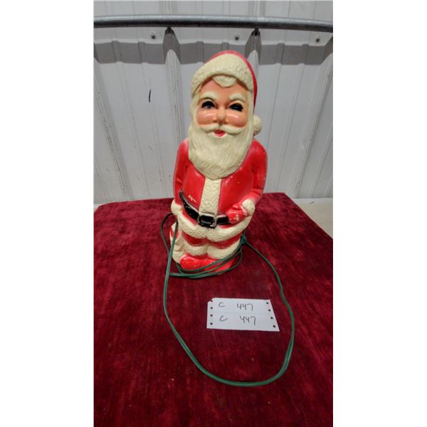 Vintage Empire Blow Mold Lighted Santa Claus Figure 14" Tall