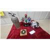 Image 1 : Vintage Chrome Seltzer Bottle, Shot Glass Set with Caddy, Ice Bucket, and More
