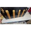 Image 4 : Antique Dome-Top Steamer Trunk with Oak Slats and Brass Hardware 30 x 18 x 16"