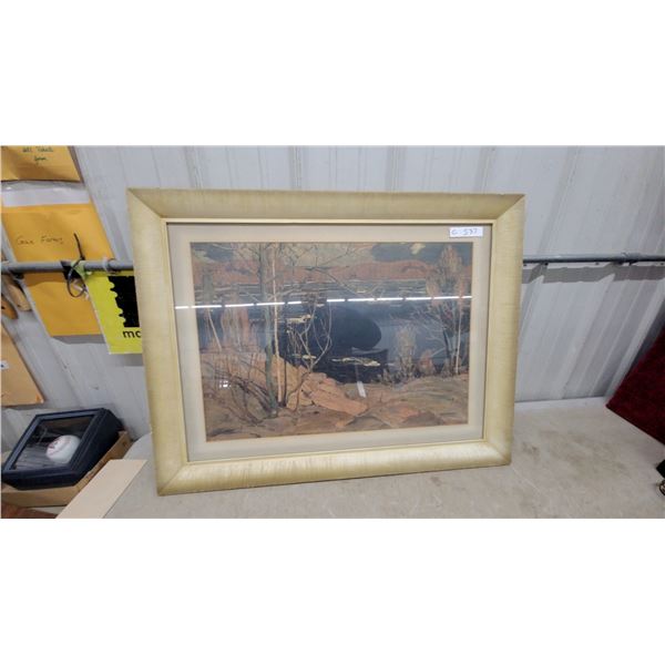 Framed W. Elmer Schofield Landscape Print in Gold Frame 28 x 36"