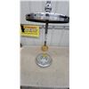 Image 5 : Art Deco Chrome Airplane Ashtray Stand with Slag Glass Accent Plane Needs Fastening