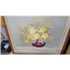 Image 3 : Two Framed Floral Still Life Paintings with Oak Frames Biggest One 29 x 35"