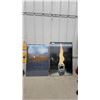 Image 1 : Two Framed Art Prints Including Van Alstine Wyoming Easel Landscape and Ice Cube with Flame Biggest