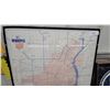 Image 3 : MTS Winnipeg Telephone Exchange Boundary Map Framed and Commemorative Plate