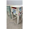 Image 4 : Pair of Vintage Painted Wood Two-Drawer Nightstands with Towel Bars, 30 x 18 x 18"