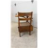 Image 2 : Antique Oak School Desk with Attached Chair and Under-Seat Storage Compartment