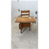 Image 6 : Antique Oak School Desk with Attached Chair and Under-Seat Storage Compartment