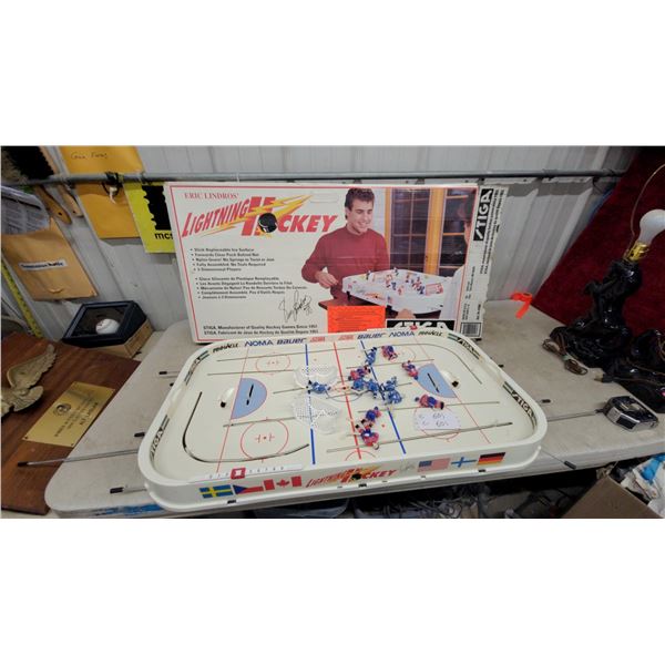 Stiga Eric Lindros Lightning Hockey Tabletop Rod Hockey Game with Original Box