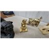Image 3 : Collection of Animal Figurines Book Ends Including Elephants, Buffalo, Deer, and Raven