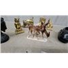 Image 6 : Collection of Animal Figurines Book Ends Including Elephants, Buffalo, Deer, and Raven