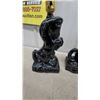 Image 2 : Pair of Black Ceramic Rearing Horse Table Lamps Vintage