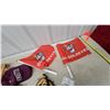 Image 5 : Vintage Baseball Gloves, McMaster Cap, Goldeyes Flags, Wood Tennis Racket with Press, and More