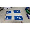 Image 1 : Quebec Fleurdelisé Provincial Flag with Wooden Pole and Brass Finial46 X 72"