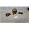 Image 1 : Vintage Post Office Lockbox Bank and Covered Wagon and Train Coin Banks