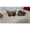 Image 5 : Vintage Post Office Lockbox Bank and Covered Wagon and Train Coin Banks