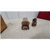 Image 6 : Vintage Post Office Lockbox Bank and Covered Wagon and Train Coin Banks