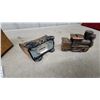 Image 7 : Vintage Post Office Lockbox Bank and Covered Wagon and Train Coin Banks