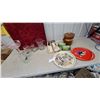Image 1 : Vintage Barware Lot with Kelvinator Tray, Teacher's Scotch Tray, Beer Glasses, Pour Matic and More