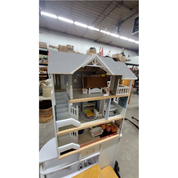 KidKraft Wooden Dollhouse with Furniture and Accessories 30 x 25 x 10"