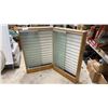 Image 1 : 2 Slatwall Display Case with Sliding Glass Doors and Lock 47 x 30 x 6