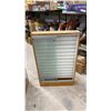 Image 2 : 2 Slatwall Display Case with Sliding Glass Doors and Lock 47 x 30 x 6