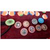 Image 2 : Casino Chip Collection with Shooting Star Casino Regent Mcphillips 1$..50 $5 Chips, Wurlitzer Pins