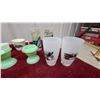 Image 2 : Jadeite Egg Cups, Michigan Sportsman's Paradise Glasses, Vintage Train Mugs, and More