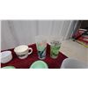 Image 5 : Jadeite Egg Cups, Michigan Sportsman's Paradise Glasses, Vintage Train Mugs, and More