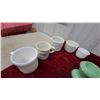 Image 7 : Jadeite Egg Cups, Michigan Sportsman's Paradise Glasses, Vintage Train Mugs, and More