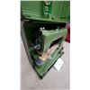 Image 3 : Elna Portable Sewing Machine in Green Metal Carrying Case with Manual