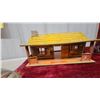 Image 2 : Vintage Marx Tin Litho Log Cabin Playset, Plastic Cowboys and Those Other Guys Figures, Fisher