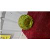 Image 3 : Yellow-Green a Chalet Glass Text and Spaggetti Light Shade Vintage
