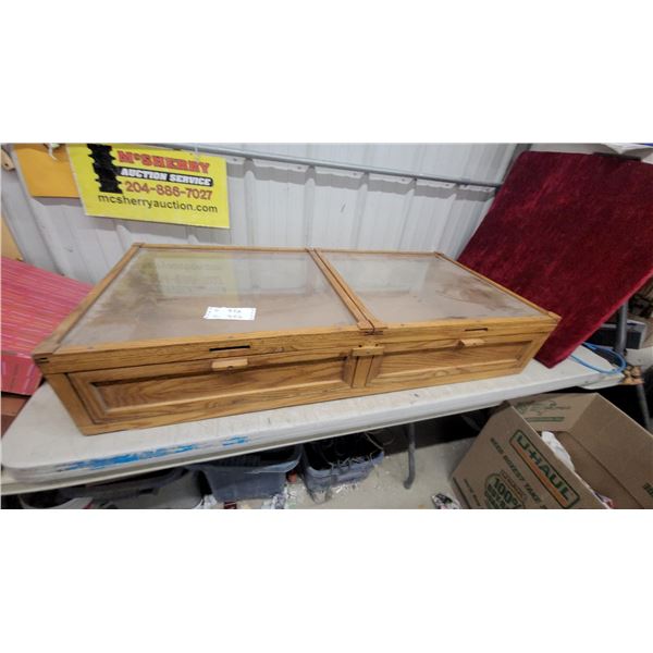 Oak Display Counter Top Cabinet 48 x 24 x 9"