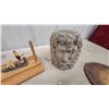 Image 5 : Carved Wood Folk Art Collection Including Village Scene Plaque, Rooster, Gavel, and More