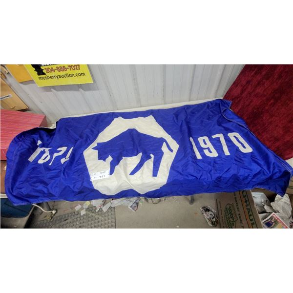 Manitoba Centennial 1870-1970 Flag36 X 60" and Boeing Seattle Seahawks "We Are 12" Banner