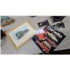 Image 6 : Tri Ang Toys Pressed Steel Crane, Corvette Book, Brass Bugle, Cast Iron Stove, and More